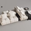 Modern Multiplayer Sofa Module Sofa Back-to-Back Sofa 3d model
