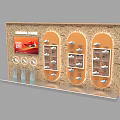 Running Shoes Store Display With Wooden Shelves And Multiple Sneaker Compartments