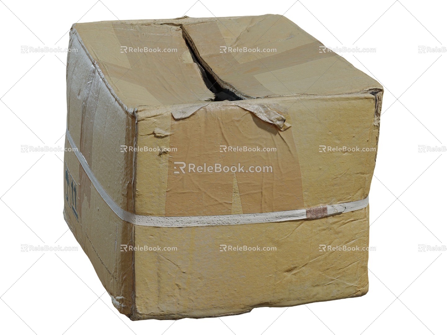 Carton Broken Carton Carton Cardboard Box Cardboard Box Cardboard Box Cardboard Box 3d model