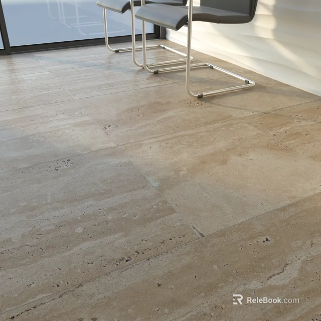 Modern Open Plan Kitchen Floor Tiles With Sleek Design And Durable Material 3d model 