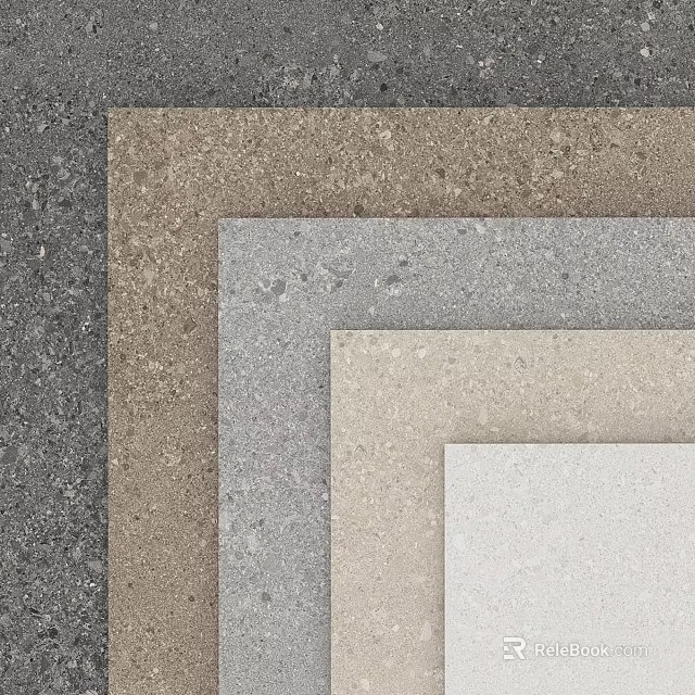 High Quality Construction Components with Multiple Colors and Stacked Stone Panels 3d model