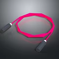 Pink Jump Rope Fitness Equipment With Black Handles For Exercise