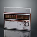 Vintage Rusted Portable Radio With Retro Design Classic Tuning Dial And Handle