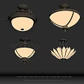 Medieval Droplight Antique Style Decorative Ceiling Light with Various Classic Designs 3d model