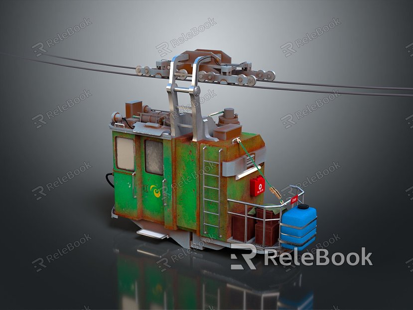 Industrial LOFT Cable Car Cable Car Tour Car Sightseeing Car model