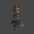 Game Movie Fantasy Creature Character Carrying Back Mounted Complex Architecture