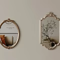 Ornate Oval And Rectangular Decorative Mirrors For Living Room Wall Decor 3d model