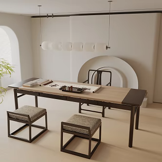 Modern dining table 3d model