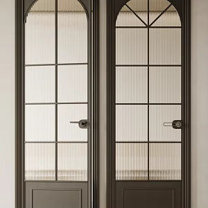 French swing glass door 3d model