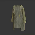 Gray Long Coat With Lapel And Buttoned Cuffs In Minimalist Style