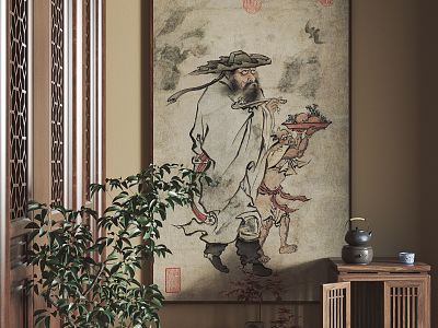 New Chinese Figure Painting Hanging Painting Decorative Painting model