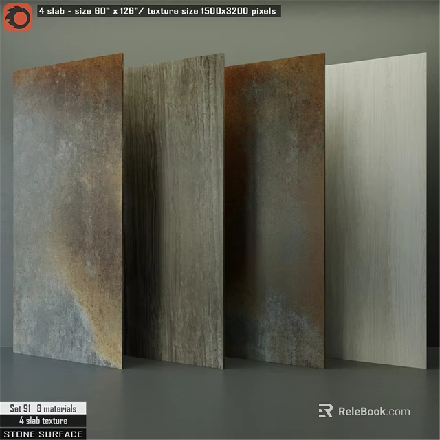 Building Components With Diverse Materials Including Rustic Metal Wooden And Light Panels 3d model 
