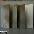 Building Components With Diverse Materials Including Rustic Metal Wooden And Light Panels