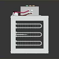 Industrial Control Equipment With Metal Casing Control Panel And Ventilation Grilles 3d model