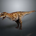 Realistic Horned Dinosaur 3D Model In Standing Pose With Open Mouth And Spotted Skin