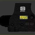 Black Holographic Red Dot Sight With Yellow Sticker And Clear Reticle Design