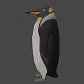 3D Rendered Penguin Character With Black White Body And Yellow Beak