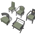 Home Furniture Accent Chairs Various Styles Green Modern Design Sleek Lines Armrest Details