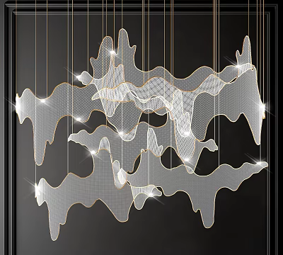 New Chinese crystal chandelier 3d model