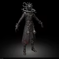 Man in Distressed Ornate Costume With Tentacle Headpiece Metal Chains and Dark Fantasy Design