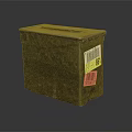 Durable Green Military Ammunition Box With Label 661 And Red Stripe