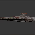 Modern Battleship Starship Space Battleship Sci-Fi Battleship 3d model
