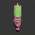 Colorful Pink And Green Stylish Modern Scooter Motorcycle With Vibrant Design Elements