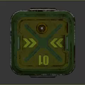 Durable Green Industrial Storage Equipment With Metal Frame And Warning Label