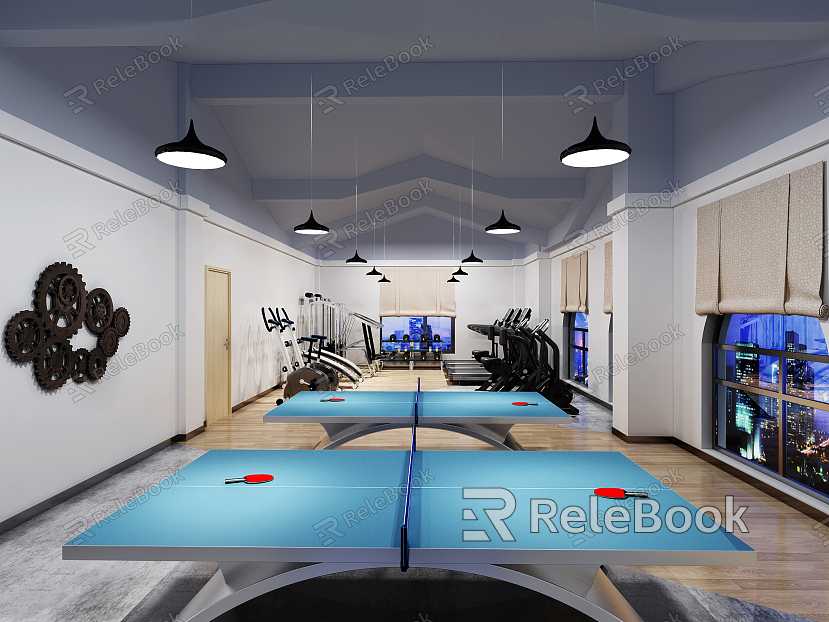 Modern Gym Reception Room model