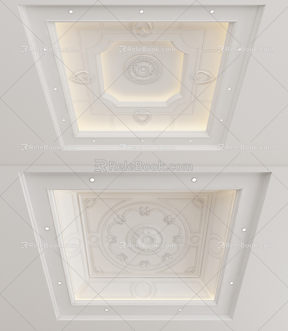 European-style ceiling 3d model