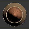Copper Bullet With Pointed Tip And Shiny Surface 3D Render Against Dark Gradient Background