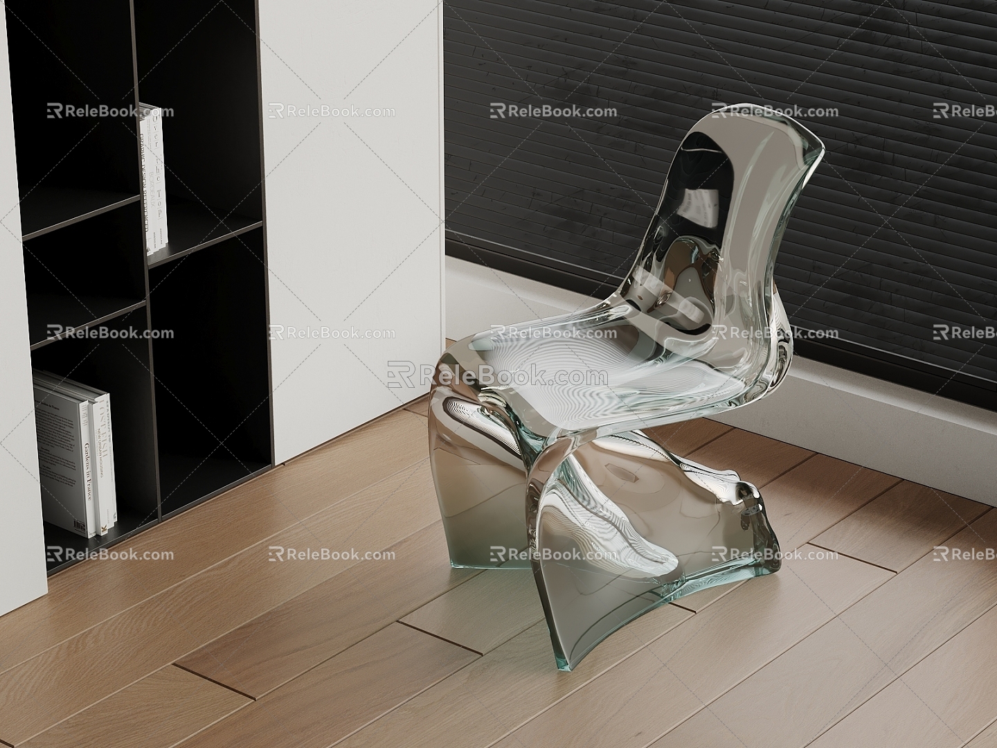 modern acrylic leisure chair 3d model