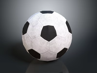 Classic Black And White Soccer Ball With Hexagonal Pattern And Textured Surface For Sports 3d model
