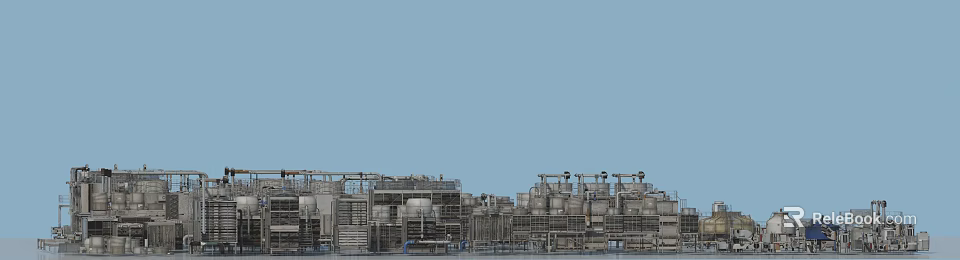 Heavy Duty Swing Door for Industrial Chemical Plant Equipment Facilities 3d model 