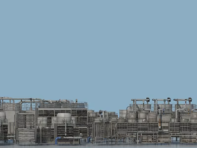 Heavy Duty Swing Door for Industrial Chemical Plant Equipment Facilities 3d model