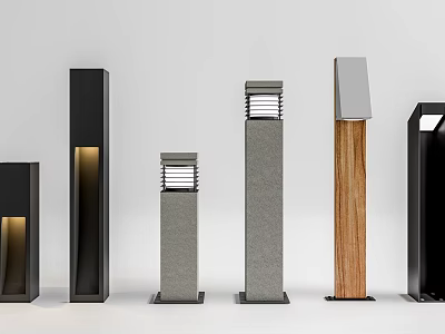Commercial Column Lighting Fixtures With Modern Designs And Various Material Options 3d model