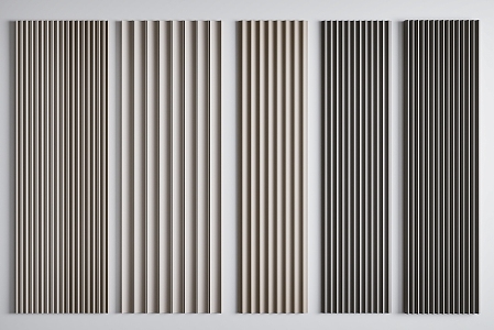 Modern wall panel wood grid wall panel 3d model