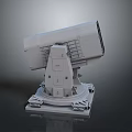 Naval Close In Weapon System With Rotating Turret And Sturdy Base Structure 3d model