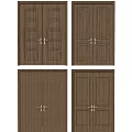 New Chinese style double door door combination 3d model