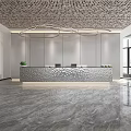 Modern Front Office Reception Hall Reception Area 3d model