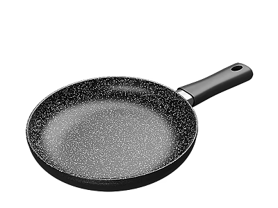 Speckled Non Stick Frying Pan Cookware With Black Handle For Kitchen Use 3d model