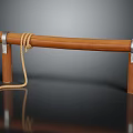 Wooden Fence Design Featuring Wooden Posts Horizontal Rail Metal Brackets And Wrapped Rope