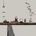 New Chinese Zen Style New Chinese Duan Jing New Chinese Duan Jing New Chinese Duan Jing Tai Shi Chair Solid Wood Single Chair New Chinese Style 3d model