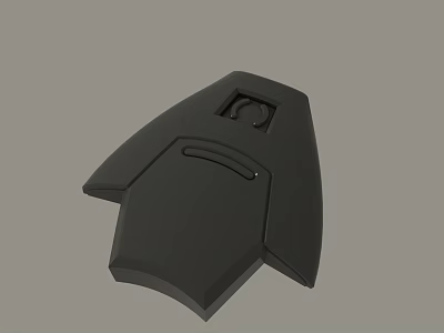 Durable Black Plastic Device Component With Circular Opening And Long Slot Design 3d model
