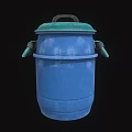 Bucket Bucket Trash Bin Plastic Bucket Broken Bucket Old Bucket Abandoned Bucket Storage Bucket Container Low Face Number Low Mold Simple Mold Game Movie Realistic 3d model