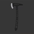 Modern Tactical Axe With Black Hollow Handle And Sharp Metal Blade
