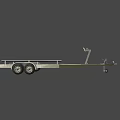Aluminum Boat Trailer With Heavy Duty Wheels And Winch For Watercraft Transportation