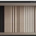 Modern Interior Wall Panels With Light Wood And Dark Black Vertical Stripes Design Decor