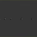 Different Colored Aquatic Animals Swimming in a Line Against Gray Background