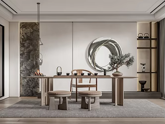 New Chinese Tea Room 3d model